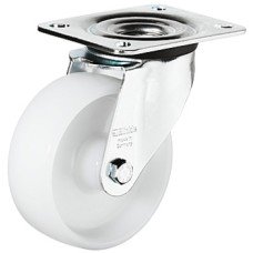 Swivel Single Wheel Castor without Brake Wheel Ø 80-125 mm 100 mm Plate Fixing with screw-on plate Wheel Ø 125 mm load capacity 200 kg