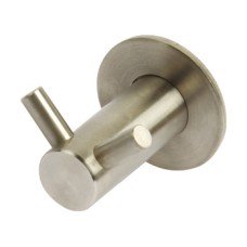 Coat Hook Stainless Steel 40 x Ø 35 mm Face fixing Brushed stainless steel finish