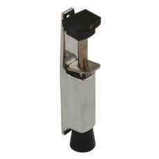 Door Holder Foot Operated Max. Throw 30 mm Zinc Alloy Steel and Rubber Satin chrome