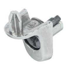 Shelf Support Plug in for Wooden Shelves and Ø 5 mm Holes Zinc alloy Nickel plated
