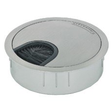 Cable Outlet Ø 80 mm Two Part Zinc Alloy With flexible brush seal Matt nickel finish Ø 80 mm