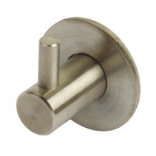 Coat Hook Brushed Stainless Steel 27 x Ø 35 mm Face fixing Length 27 mm