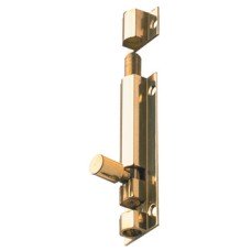 Barrel Bolt Straight or Cranked Neck Width 25 mm Brass Straight 100 x 25 mm polished brass