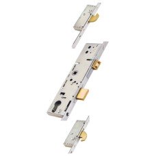 Cylinder 3 Point Lock Mortice Steel Case and Front Plate Brass Latchbolt and Hookbolt Backset 35 mm 2100 x 16 mm