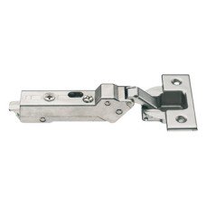 Concealed Cup Hinge 110° Standard Click on Arm Tiomos Half overlay/twin mounting Impresso fixing cup 45/9.5 with soft close nickel plated