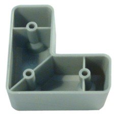 Furniture Foot 24 mm High Silver Coloured Plastic Silver coloured (RAL 9006)