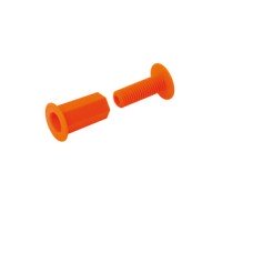 Space Plugs Orange Plastic Size: extra large dim. A: 45 mm dim. B: 80 mm