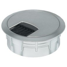 Cable Outlet Ø 80 mm Two Part Plastic With flexible brush seal Stainless steel coloured