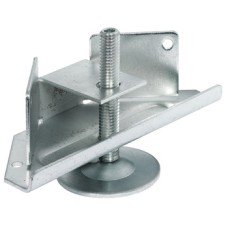 Plinth Adjusting Fitting with Bracket for Cabinet Plinth Steel For insertion in a groove and screw fixed Load capacity 150 kg