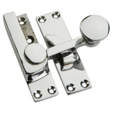 Sash Fastener Quadrant Arm Brass Polished chrome