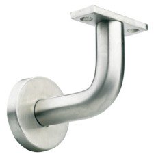 Handrail Bracket Suitable for Flat Based Handrails Depth 90 mm Satin stainless steel finish