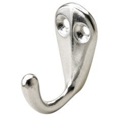 Coat Hook Single Aluminium 30-35 x 36-42 mm Height 36 mm depth 30 mm