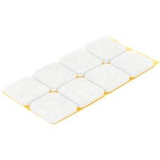 Felt Glide Square Self Adhesive L x W: 100 x 100 mm white