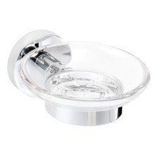 Soap Dish and Holder Height 60 mm x Width 108 mm x Depth 135 mm Britannia Concealed fixings Polished chrome finish