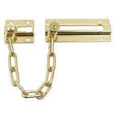 Door Chain Security Slide Steel Polished brass
