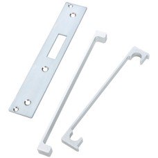 Rebate Set for Standard Mortice Deadlock Steel with Aluminium Guard Size 12.5 mm satin chrome