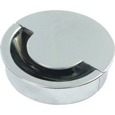 Cable Outlet Ø 80 mm Two Part Steel Depth 20 mm Polished chrome finish