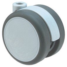 Swivel Twin Wheel Castor without Brake Ø 75 mm Hooded Ø 10 mm Pin Hole Wheel Ø 75 mm load capacity 60 kg