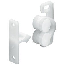 Twin Roller Catch for Screw Fixing Spring Loaded Nylon Brown