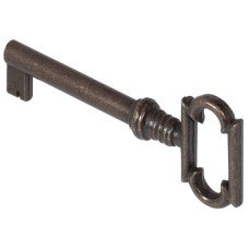 Decorative Key Zinc Alloy with 38 mm Effective Shank Length Bronzed and brushed