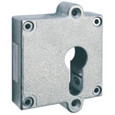 Rim Lock Housing with Aperture for Profile Cylinder Universal Can be combined with profile cylinder Backset 40 mm matt nickel plated