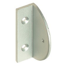 Open Sided Brackets Cubicle Fittings for 17-21 mm Board Partitions Aluminium Satin anodised finish