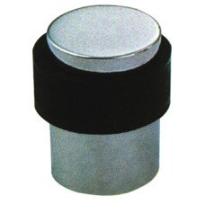 Door Stop Floor Mounted Ø 35 mm Stainless Steel Rubber Buffer Concealed floor fixing Polished stainless steel