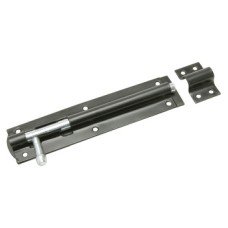 Tower Bolt Straight Face Fixing Mild Steel Length 110 mm black