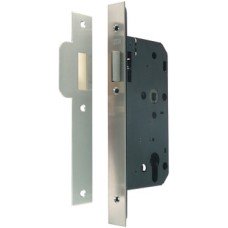 Night Latch Case Mortice Cylinder Case Size 84 mm Standard Continental Style Backset 55 mm case size 84 mm satin stainless steel