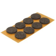 Felt Glide Round Self Adhesive Ø 18 mm brown