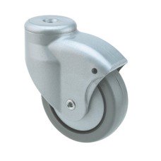 Swivel Single Wheel Castor without Brake Ø 80 mm Ø 10 mm Pin Hole Wheel Ø 80 mm load capacity 70 kg