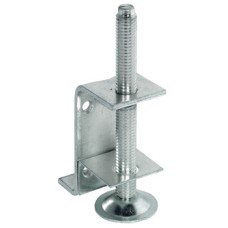 Plinth Adjusting Fitting with Supporting Bracket Load Capacity 130 kg Steel Screw fixing Installation height min. 100 mm adjustment 25 mm