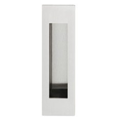 Pull Handle Flush 155 x 45 mm Grade 304 Stainless Steel FSB 4251 Suitable for sliding timber doors Without sprung cover satin