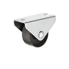 Single Wheel Castor without Brake Ø 15-45 mm Plate Fixing Screw-on plate Wheel Ø 25 mm load capacity 20 kg fixed castor