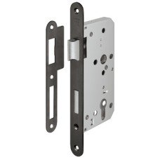 Profile Cylinder Lock Mortice 72 mm Locking Centres Stainless Steel Startec For fire resistant/smoke control doors Forend: 24 mm round stainless steel graphite black PVD coated