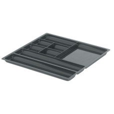 Pen and Pencil Tray with Eight Compartments Plastic For inserting in trays or for hooking onto drawer sides Anthracite finish