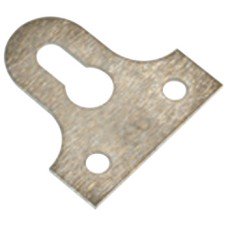 Mirror Fitting Plate Length 32 mm Keyhole Version Brass