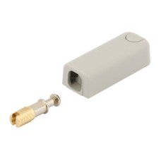 Sprung Push Catch for Opening Doors without Handles Grey