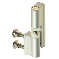 Hinge Set Heavy Duty Cubicle Fittings for 17-21 mm Board Partitions Aluminium Black polyester powder coated finish