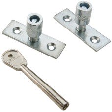 Window Lock Sash with Standard Key Steel and Brass Satin