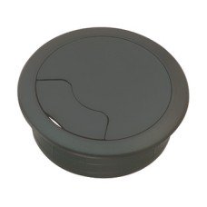 Cable Outlet Ø 60 mm Three Part Plastic outlet sleeve and cover plate with removable section Chrome finish