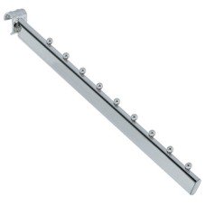 Clothes Hanger Rail Removable Inclined Shoptec Shopfitting System inclined with balls Chrome plated finish