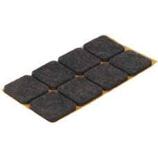 Felt Glide Square Self Adhesive L x W: 100 x 100 mm brown