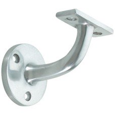 Handrail Bracket Suitable for Flat Based Handrails Depth 71 mm Aluminium Satin anodised finished