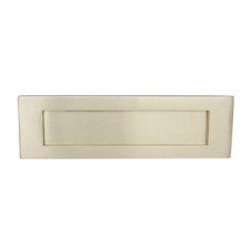Letter Plate Sprung Flap 254 x 76 mm Brass Polished brass