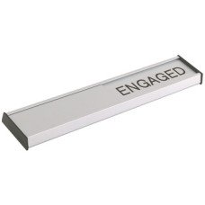 Vacant/Engaged Sign 204 x 41 mm Aluminium Concealed fixing Satin anodised