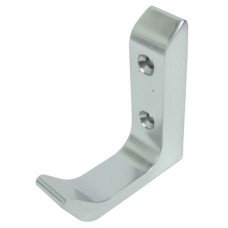 Coat Hook Aluminium 60 x 65 mm Face fixing Satin anodised aluminium finish