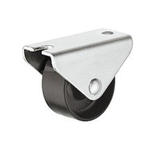 Single Wheel Castor without Brake Ø 15-45 mm Plate Fixing Screw-on plate Wheel Ø 30 mm load capacity 25 kg fixed castor