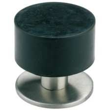 Door Stop Floor Mounted Ø 40 mm Stainless Steel Rubber Buffer Concealed floor fixing Satin