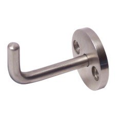 Coat Hook Stainless Steel 44 x 38 mm Face fixing Satin stainless steel finish